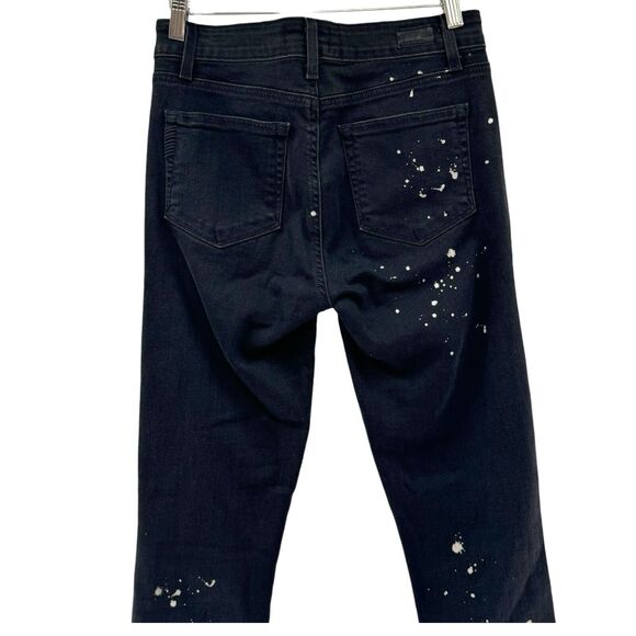 Paige Jeans Womens 27 Hoxton Straight Ankle Distressed Grunge Goth Alt Edgy Rave - Picture 7 of 16